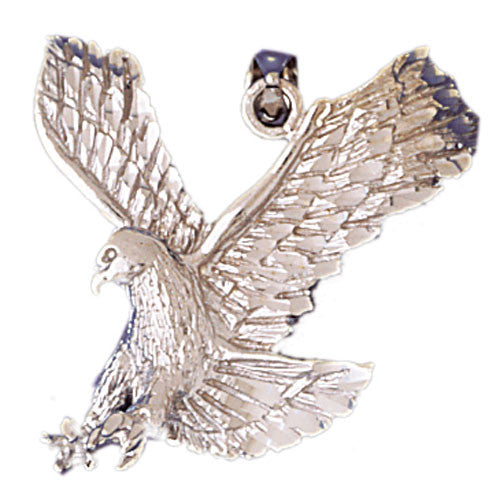 14K WHITE GOLD ANIMAL CHARM - EAGLE #11091