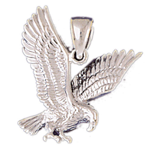 14K WHITE GOLD ANIMAL CHARM - EAGLE #11093