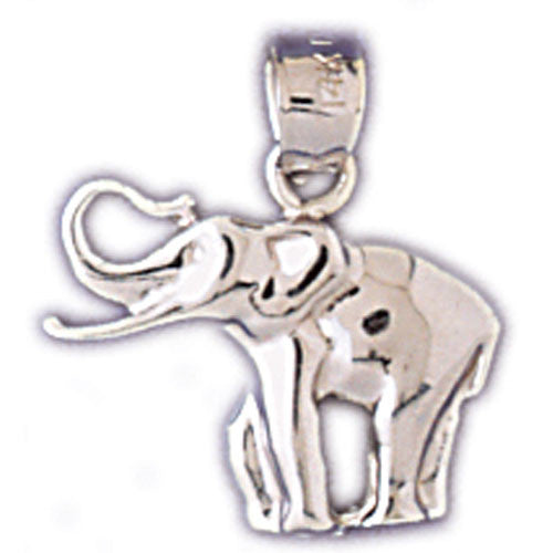 14K WHITE GOLD ANIMAL CHARM - ELEPHANT #11114
