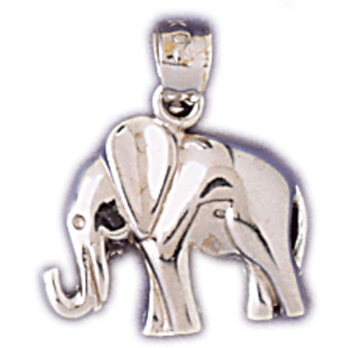 14K WHITE GOLD ANIMAL CHARM - ELEPHANT #11115