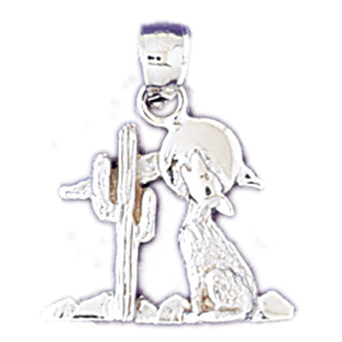 14K WHITE GOLD ANIMAL CHARM - FOX #11077