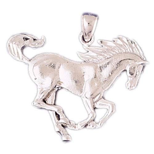 14K WHITE GOLD ANIMAL CHARM - HORSE #11116