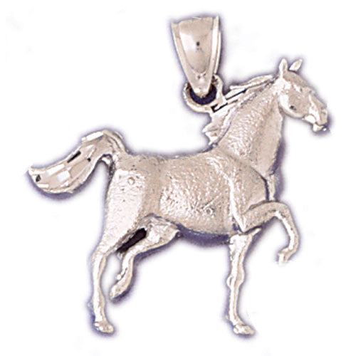 14K WHITE GOLD ANIMAL CHARM - HORSE #11118