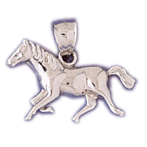 14K WHITE GOLD ANIMAL CHARM - HORSE #11120