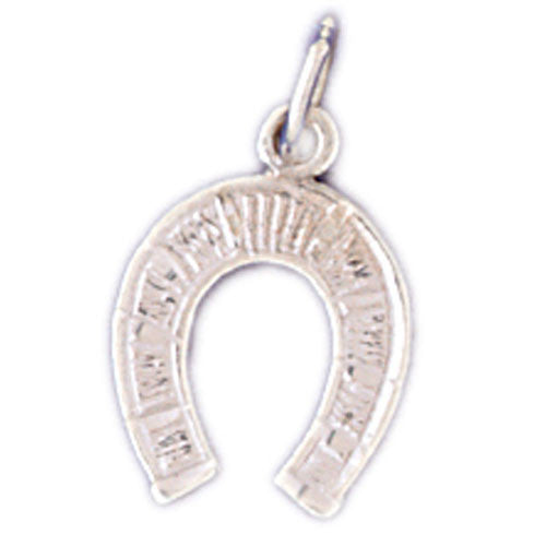 14K WHITE GOLD ANIMAL CHARM - HORSESHOE #11124