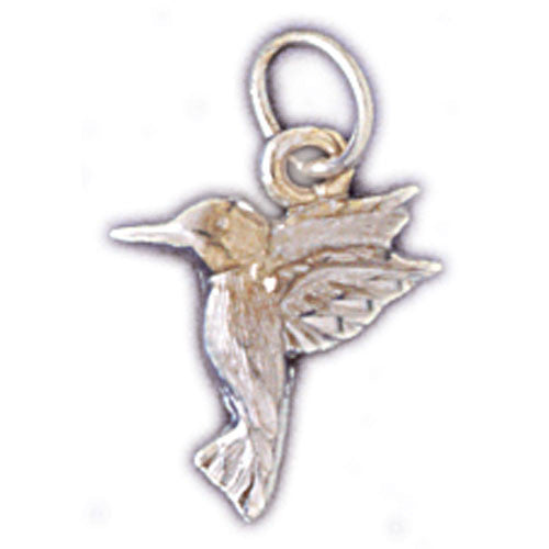 14K WHITE GOLD ANIMAL CHARM - HUMMING BIRD #11099