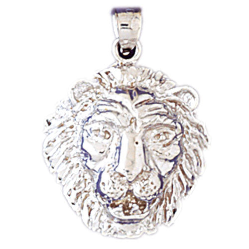14K WHITE GOLD ANIMAL CHARM - LION #11088