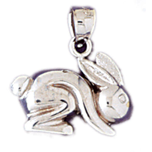 14K WHITE GOLD ANIMAL CHARM - RABBIT #11074