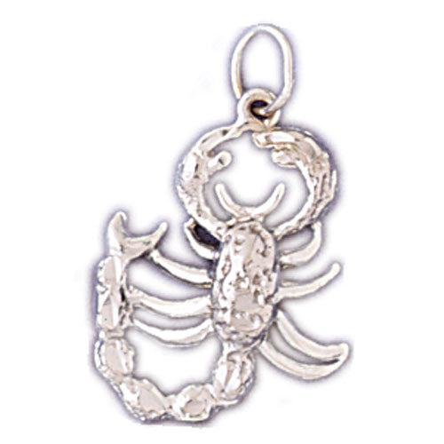 14K WHITE GOLD ANIMAL CHARM - SCORPION #11106