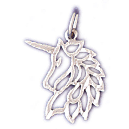 14K WHITE GOLD ANIMAL CHARM - UNICORN #11125