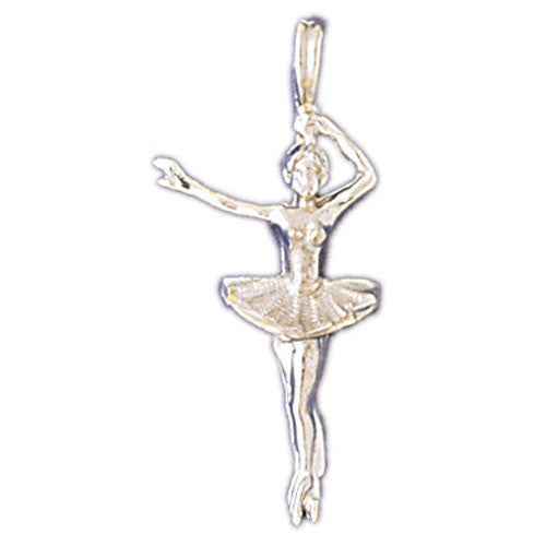 14K WHITE GOLD BALLERINA CHARM #11235