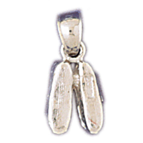 14K WHITE GOLD BALLERINA SHOES CHARM #11243