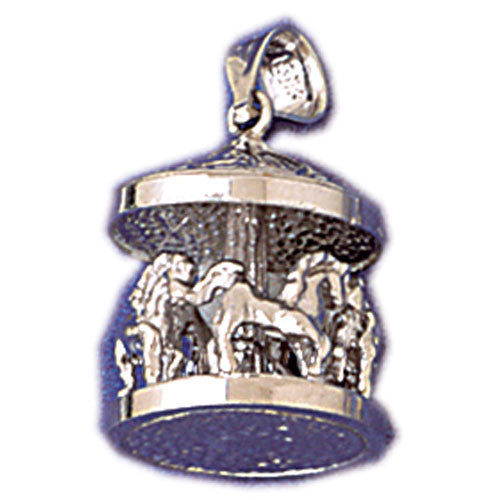 14K WHITE GOLD CAROUSEL CHARM #11174