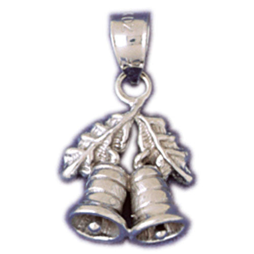 14K WHITE GOLD CHRISTMAS CHARM - BELL #11303