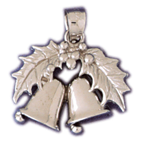 14K WHITE GOLD CHRISTMAS CHARM - BELL #11304