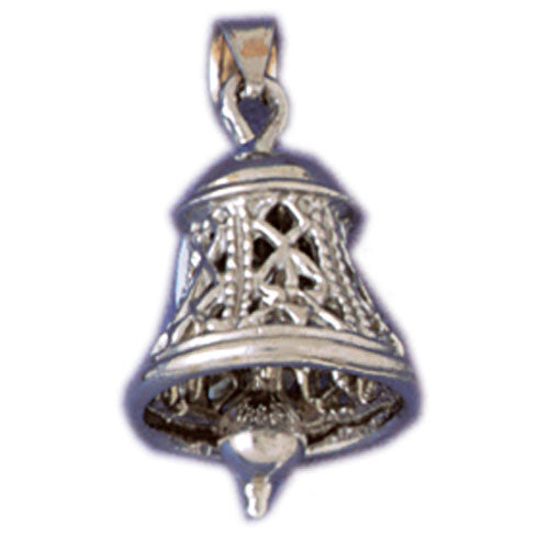 14K WHITE GOLD CHRISTMAS CHARM - BELL #11305