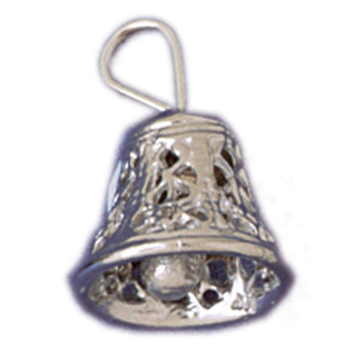 14K WHITE GOLD CHRISTMAS CHARM - BELL #11306