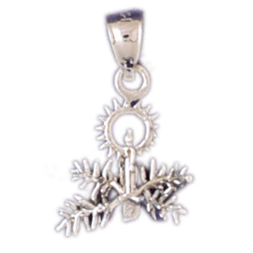 14K WHITE GOLD CHRISTMAS CHARM - CHRISTMAS DECORATION #11327
