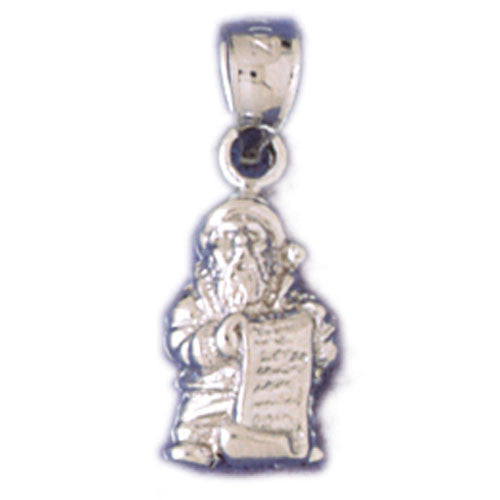 14K WHITE GOLD CHRISTMAS CHARM - SANTA CLAUS #11310