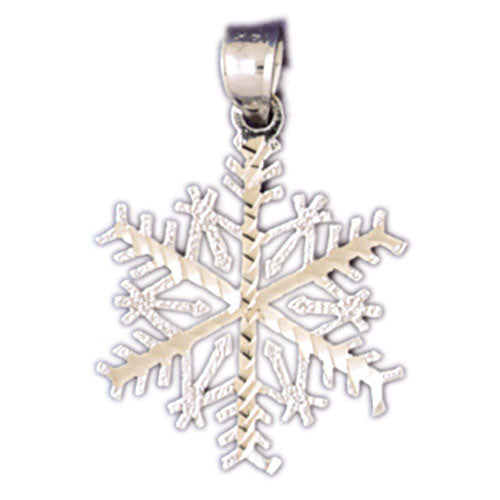 14K WHITE GOLD CHRISTMAS CHARM - SNOWFLAKE #11323