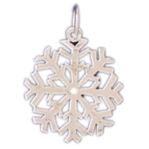14K WHITE GOLD CHRISTMAS CHARM - SNOWFLAKE #11324
