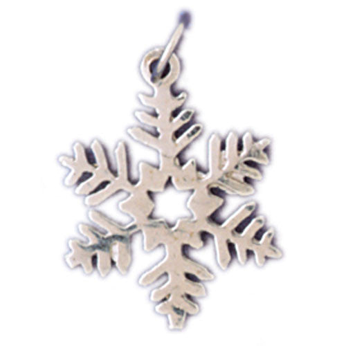 14K WHITE GOLD CHRISTMAS CHARM - SNOWFLAKE #11325