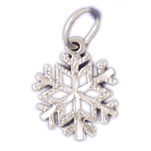 14K WHITE GOLD CHRISTMAS CHARM - SNOWFLAKE #11326