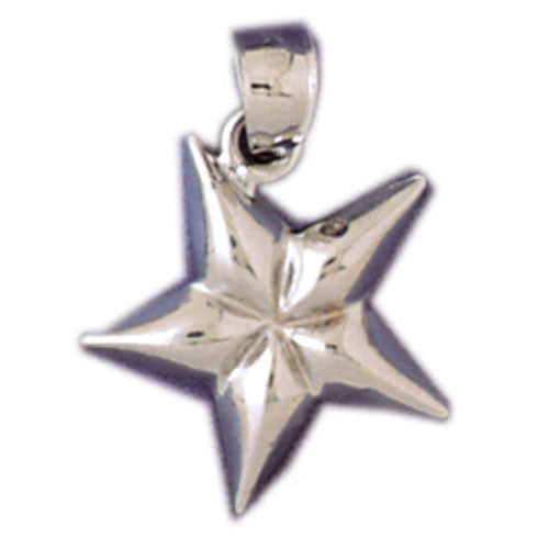 14K WHITE GOLD CHRISTMAS CHARM - STAR #11333