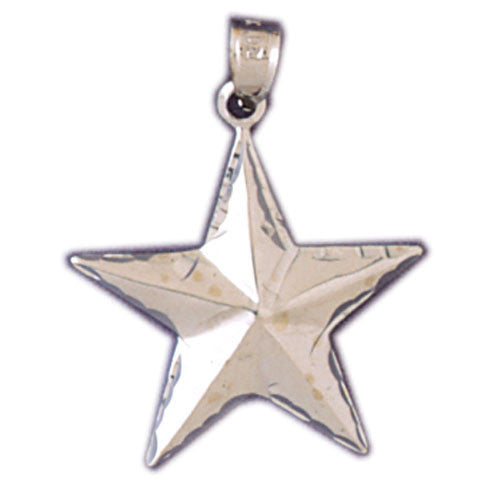 14K WHITE GOLD CHRISTMAS CHARM - STAR #11334