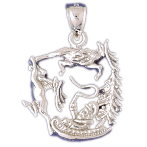 14K WHITE GOLD CHRISTMAS CHARM #11301