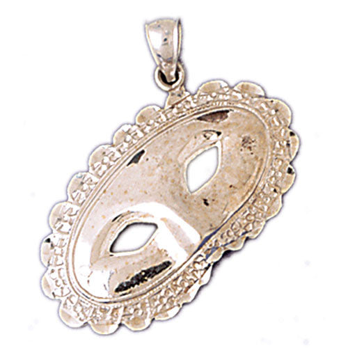 14K WHITE GOLD DRAMA MASK CHARM #11176