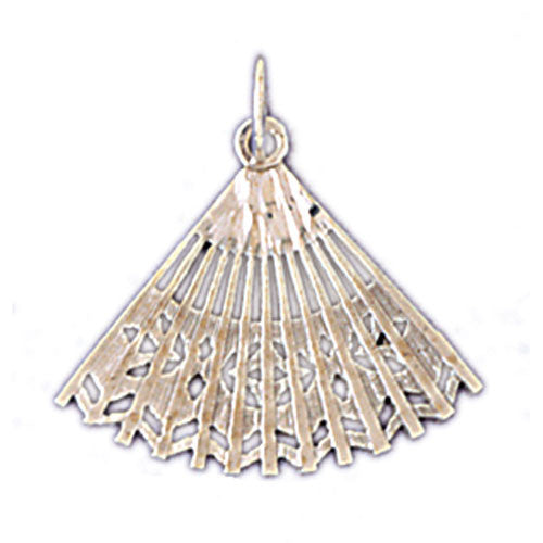 14K WHITE GOLD FAN CHARM #11179