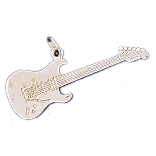 14K WHITE GOLD GUITAR CHARM #11220