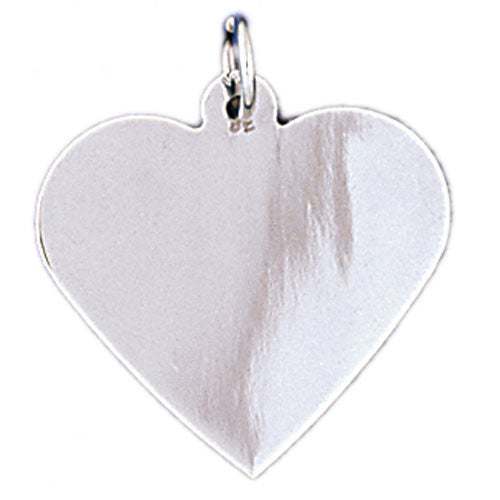 14K WHITE GOLD HANDCUT CHARM - HEART #11494