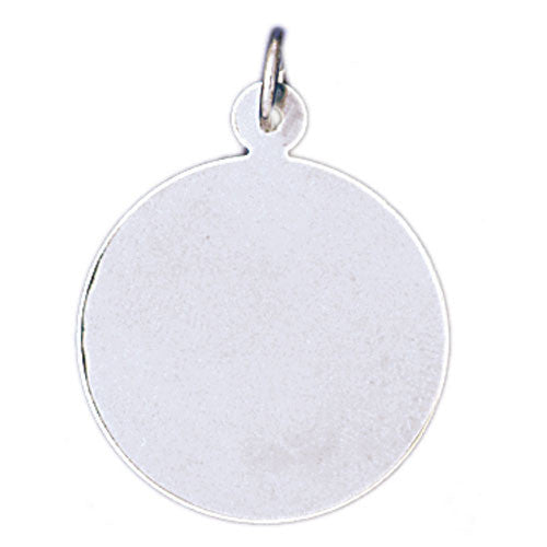 14K WHITE GOLD HANDCUT CHARM #11496