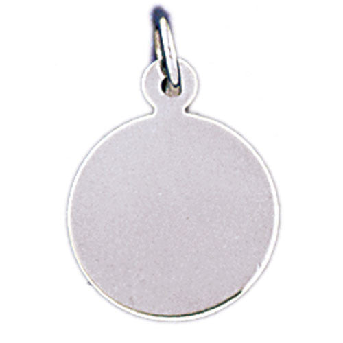 14K WHITE GOLD HANDCUT CHARM #11500