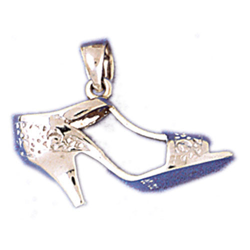 14K WHITE GOLD HIGH HEELS CHARM #11180