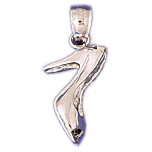 14K WHITE GOLD HIGH HEELS CHARM #11182