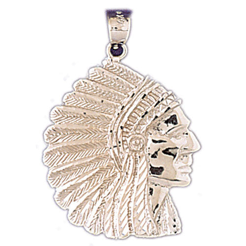 14K WHITE GOLD INDIAN CHARM #11214