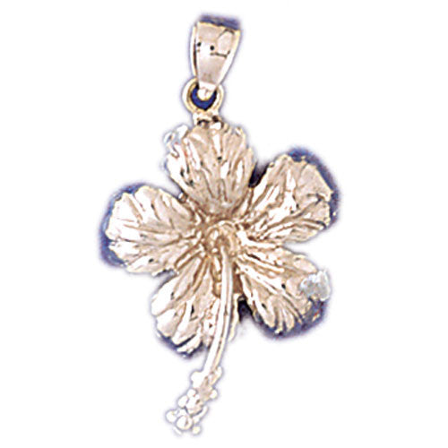 14K WHITE GOLD LEAF CHARM #11204