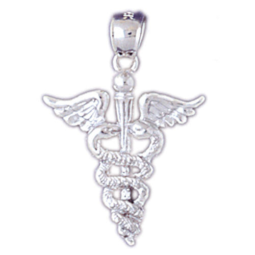 14K WHITE GOLD MEDICAL CHARM #11160
