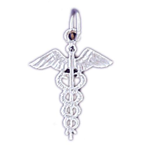 14K WHITE GOLD MEDICAL CHARM #11161