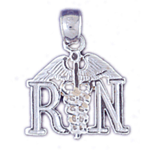 14K WHITE GOLD MEDICAL CHARM #11162