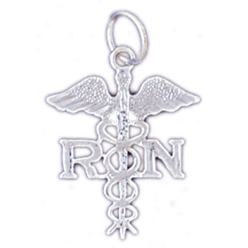 14K WHITE GOLD MEDICAL CHARM #11164