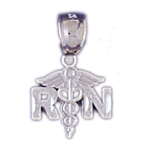 14K WHITE GOLD MEDICAL CHARM #11165