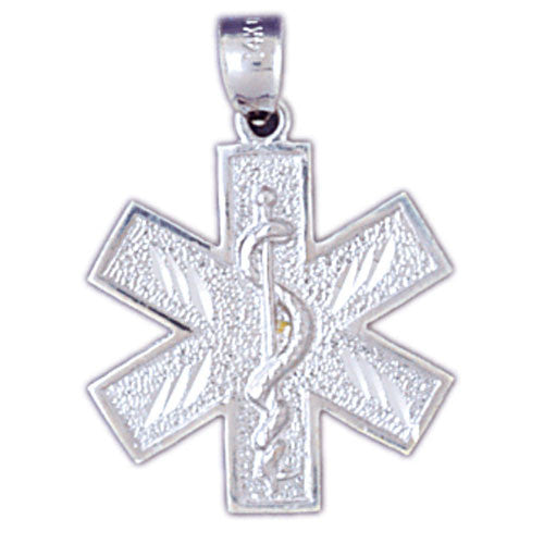14K WHITE GOLD MEDICAL CHARM #11167