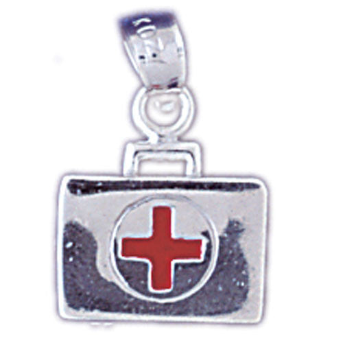 14K WHITE GOLD MEDICAL CHARM #11168