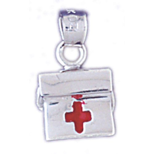 14K WHITE GOLD MEDICAL CHARM #11169