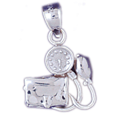 14K WHITE GOLD MEDICAL CHARM #11173