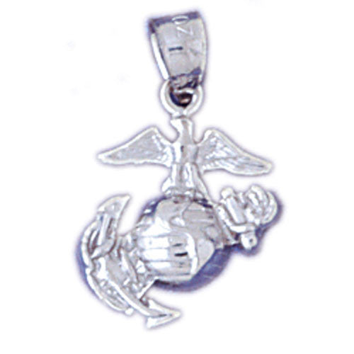 14K WHITE GOLD MILITARY CHARM #11147